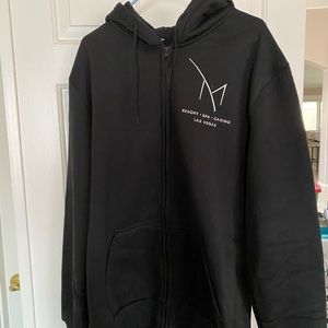 Hooded zip up sweatshirt